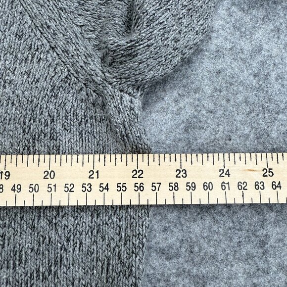 IZOD Sweater Men's Long Sleeve Gray Knitted Casual Preppy Button Mock Neck Large - Picture 7 of 10